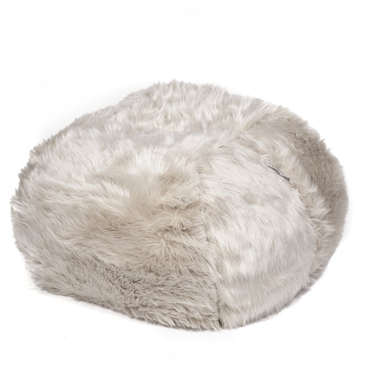 CREAM FUR BEANBAG