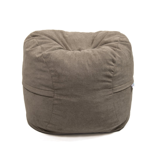 VELOUR BEIGE BEANBAG