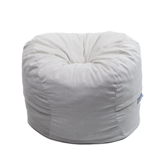 VELOUR CREAM BEANBAG