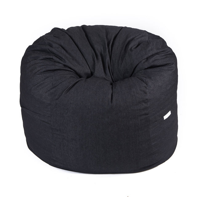 BLACK DENIM BEANBAG