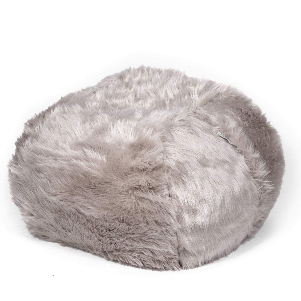 TAUPE FUR BEANBAG