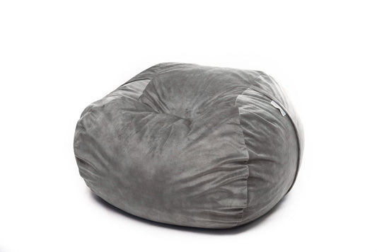 VELVET PEWTER BEANBAG
