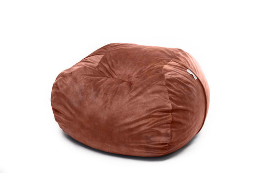 VELVET TERRACOTTA BEANBAG