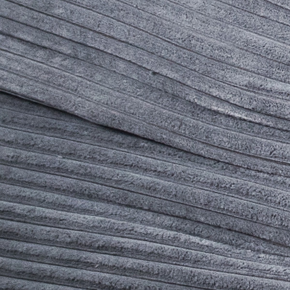 Close-up of Graphite grey corduroy fabric
