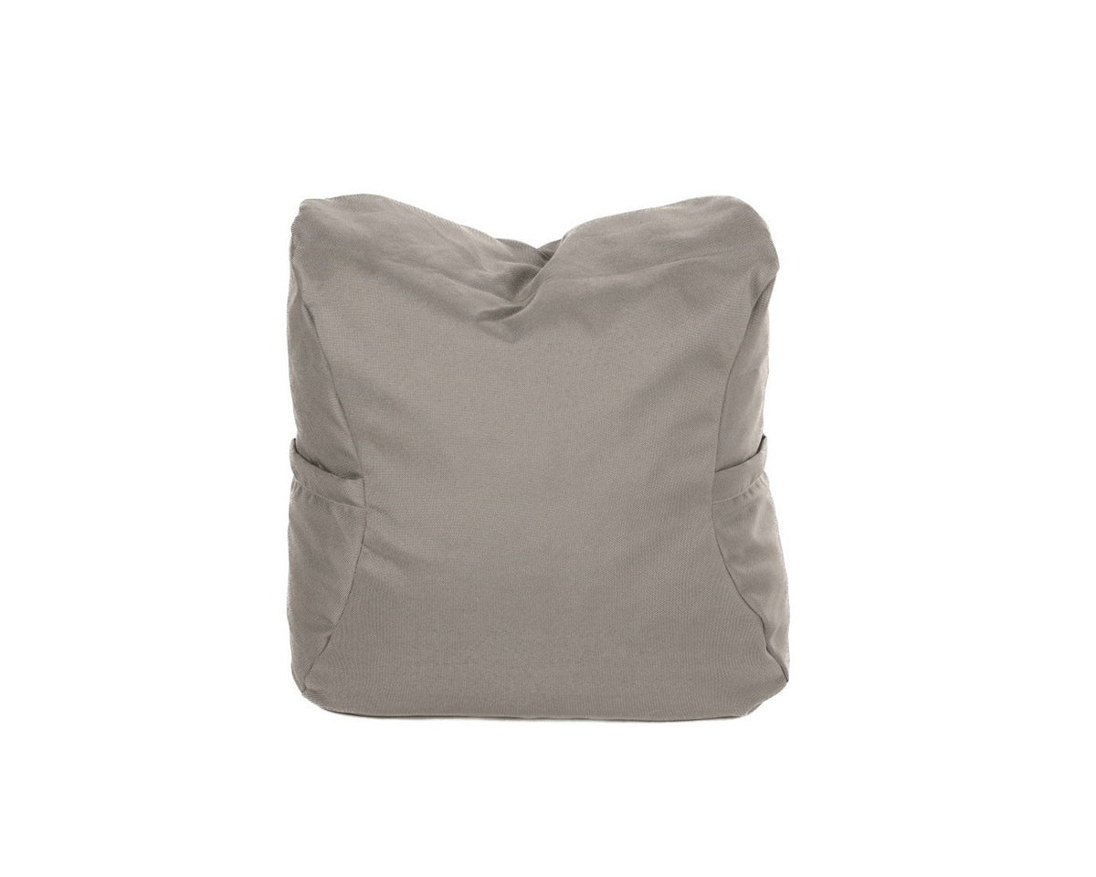 Putty Shloomfy patio footrest on a white background