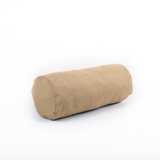 Sand Shloomfy patio head roll on a white background